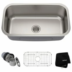 Flash Sale โค๏ธ Kraus USA, Inc. Premier 31 1/2" Undermount Stainless Steel 1-Bowl 16 Gauge Kitchen Sink ๐