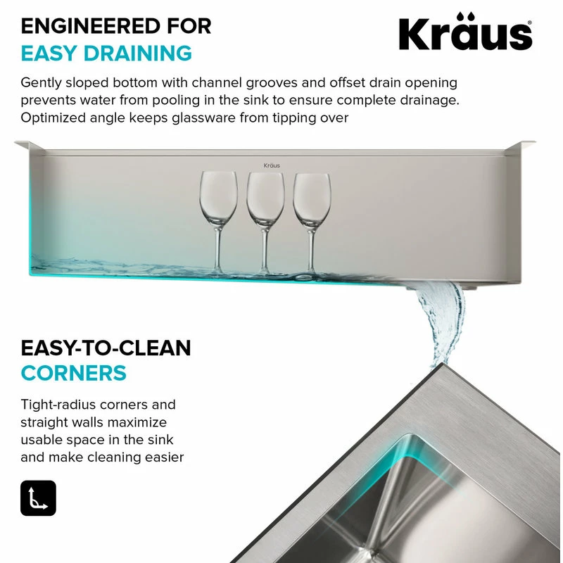 Promo π Kraus USA, Inc. Kraus KWU110-30 Kore 30" Undermount Single Basin Stainless Steel - Stainless π₯ - Image 4