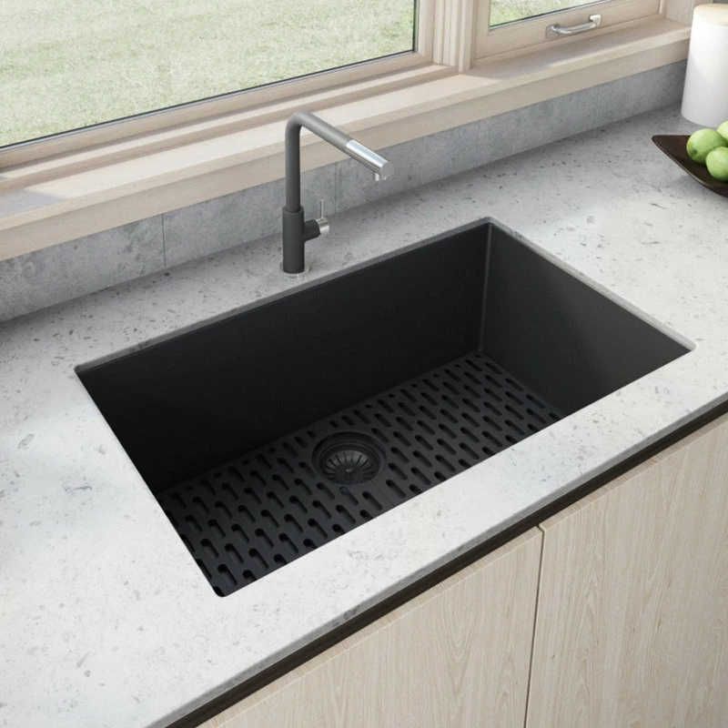 Best Pirce 🌟 Ruvati 33-inch Inch Granite Composite Undermount Sink - Midnight Black - RVG2080BK ⌛