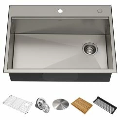 Top 10 ⭐ Kraus USA, Inc. Kore Drop-In Undermount Stainless Kitchen Sink, 30 Inch (Model Kwt310-30) 🔥