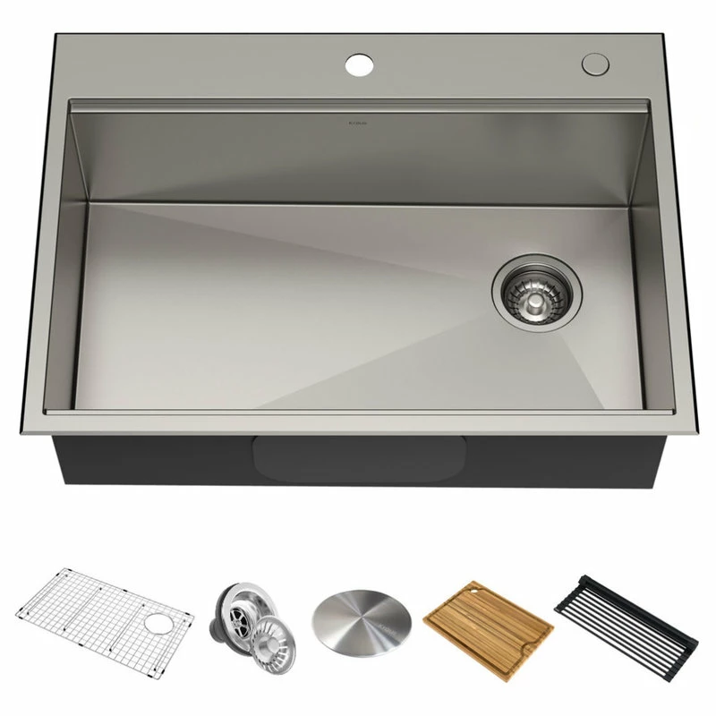 Top 10 โญ Kraus USA, Inc. Kore Drop-In Undermount Stainless Kitchen Sink, 30 Inch (Model Kwt310-30) ๐ฅ