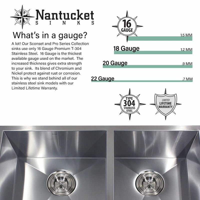 Best deal โ๏ธ Nantucket Sinks 28" Pro Series Rectangle Undermount Zero Radius Stainless Sink ๐งจ - Image 9