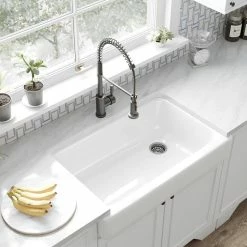 Buy 🌟 Kohler Whitehaven Self-Trimming Apron Front Single Basin Sink ✔️