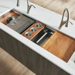 New 😍 Ruvati 45" Workstation Kitchen Sink Undermount Stainless Steel, RVH8333 💯