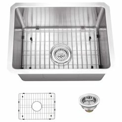 Discount 🎁 Magnus Stainless Steel 16-Gauge Zero Radius Single Bowl Bar Sink 🎁
