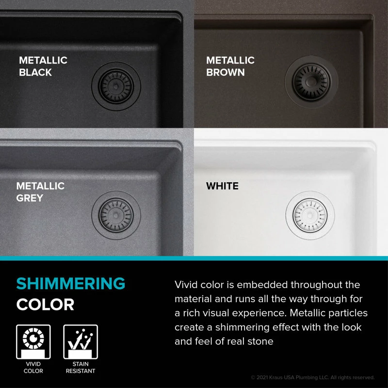 Best deal 😍 Kraus USA, Inc. KRAUS Bellucci Workstation 33" Drop-In Granite Composite Kitchen Sink, White 💯 - Image 13