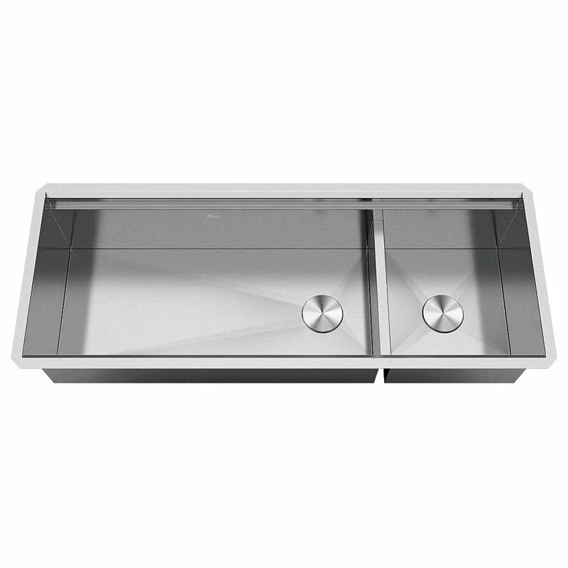 Best reviews of 🔥 Contempo Amz 48in. 16-Gauge Undermount Double Bowl Stainless Steel Kitchen Sink W/Accessories 🛒 - Image 2