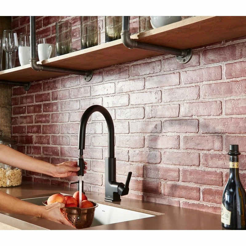Cheapest 🤩 Moen Sto 1-Handle High Arc Pulldown Kitchen Faucet, Matte Black 🛒 - Image 5