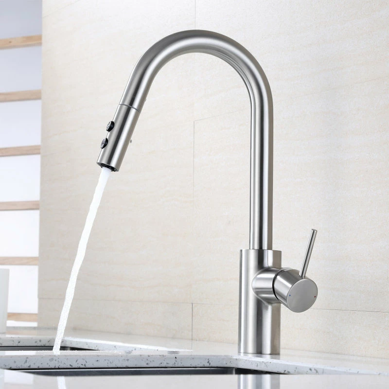 Buy ๐งจ Luxier KTS21-T Single-Handle Pull-Down Sprayer Kitchen Faucet, Brushed Nickel ๐ - Image 4