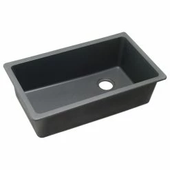 Cheap ⌛ Elkay Quartz Classic 1-Bowl Undermount Sink, Dusk Gray ⭐