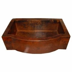 Best deal 🥰 Color Y Tradicion Apron Front Farmhouse Kitchen Single Bowl Mexican Hand 🔨 Hammered Copper Sink 🌟