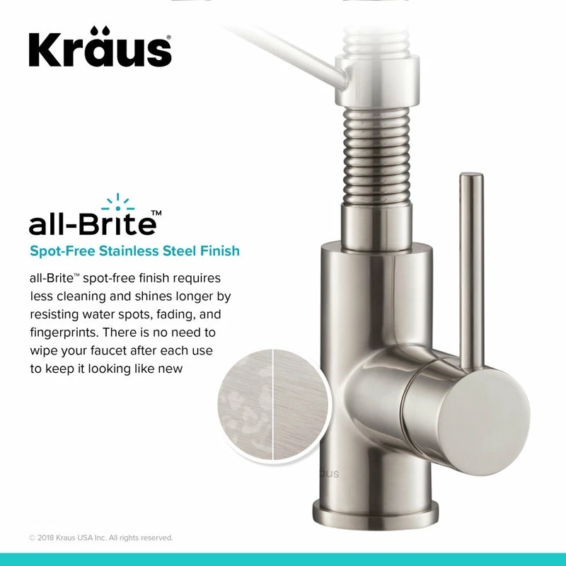 Promo 😉 Kraus USA, Inc. Bolden Commercial Style 2-Function Pull-Down 1-Handle 1-Hole Kitchen Faucet SFS 👍 - Image 8