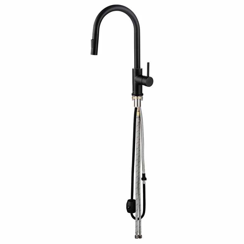 Buy 🥰 Blossom Kitchen & Bath Supply Brass Single Handle Pull Out Kitchen Faucet, Matte Black ❤️ - Image 12