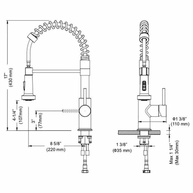 Best Sale ⌛ Blossom Kitchen & Bath Supply Blossom Lead Free, Solid Brass, Single Handle, Pull Out Kitchen Faucet, Chrome 🌟 - Image 4