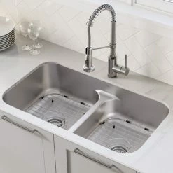Best reviews of ⌛ Kraus USA, Inc. Premier 32" Undermount Stainless Steel 2-Bowl 16 Gauge Kitchen Sink 50/50 Split ✔️