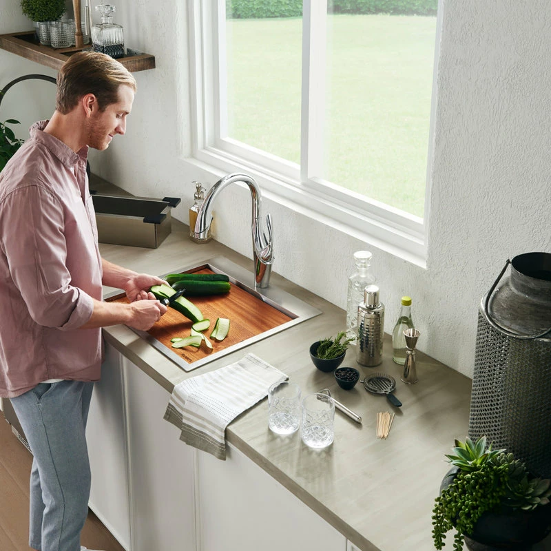 Promo 😀 Ruvati 21-inch RV Workstation Drop-in Sink 16 Gauge Stainless Steel - RVH8221 👏 - Image 3