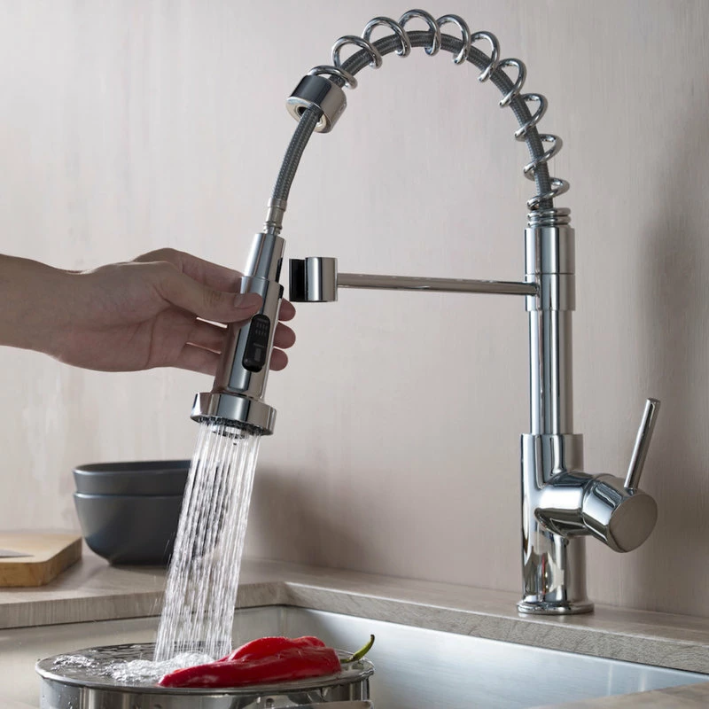 Best Sale ⌛ Blossom Kitchen & Bath Supply Blossom Lead Free, Solid Brass, Single Handle, Pull Out Kitchen Faucet, Chrome 🌟 - Image 2