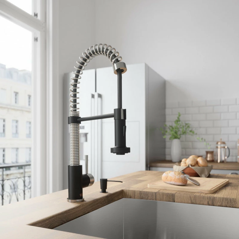 Best reviews of ๐ VIGO Edison Pull-Down Kitchen Faucet, Stainless Steel/Matte Black ๐ฅ - Image 3