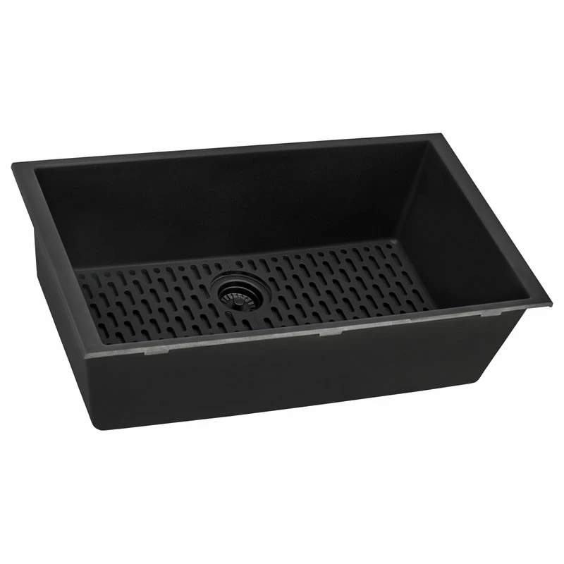 Best Pirce 🌟 Ruvati 33-inch Inch Granite Composite Undermount Sink - Midnight Black - RVG2080BK ⌛ - Image 2
