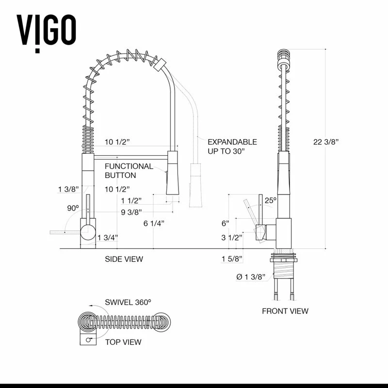 Best Sale 🎉 VIGO Laurelton Pull-Down Kitchen Faucet With Deck Plate, Stainless Steel 🌟 - Image 10