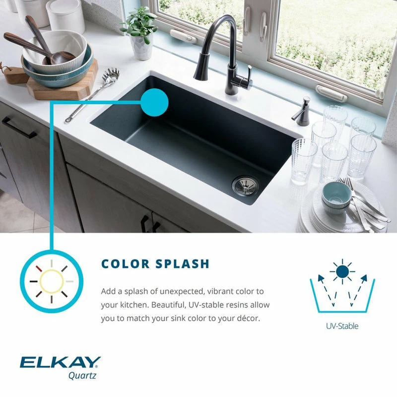 Top 10 😉 Elkay ELG13322MC0 Quartz Classic 33" X 22" X 9-1/2", Drop-in Sink, Mocha 🌟 - Image 4