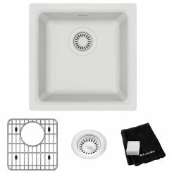 Cheap 🔔 Elkay Quartz Classic Dual Mount Bar Sink Kit, White 🎁