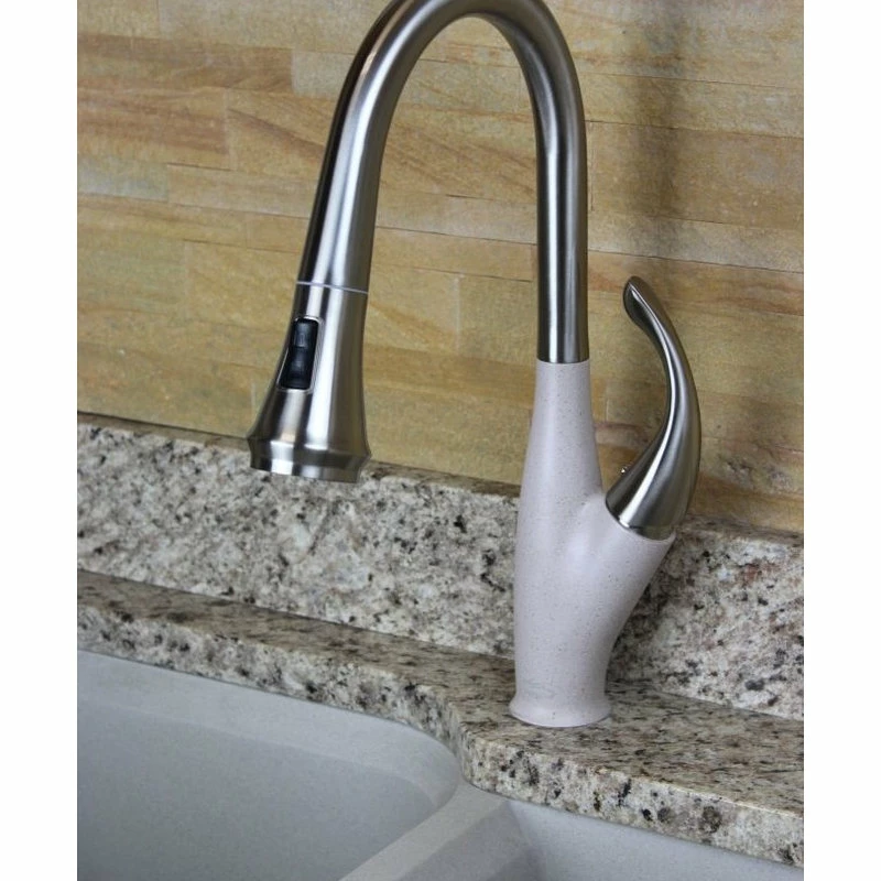 Top 10 ๐ Transolid Pull Out Kitchen Faucet With Single Handle, Luxe Stainless/Black, 2.31"x11" ๐ - Image 4