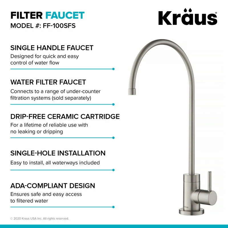 Coupon 😀 Kraus USA, Inc. Purita Water Dispenser With Bolden Pulldown Kitchen Faucet, SF Stainless Steel 🎁 - Image 9