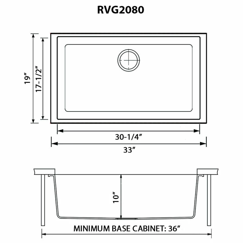 Best Pirce 🌟 Ruvati 33-inch Inch Granite Composite Undermount Sink - Midnight Black - RVG2080BK ⌛ - Image 13