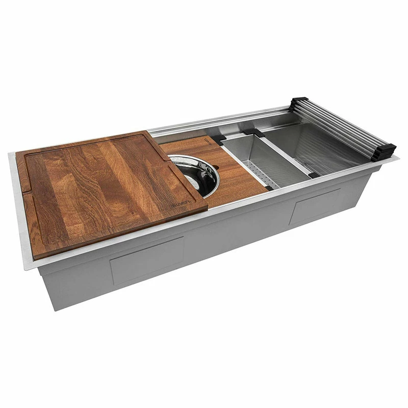 New 😍 Ruvati 45" Workstation Kitchen Sink Undermount Stainless Steel, RVH8333 💯 - Image 2