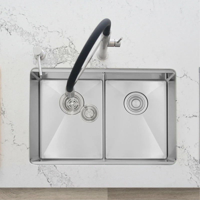 Outlet ⌛ Azuni 28 Inches Undermount Double Bowl Stianless Steel Workstation Kitchen Sink 🛒 - Image 12