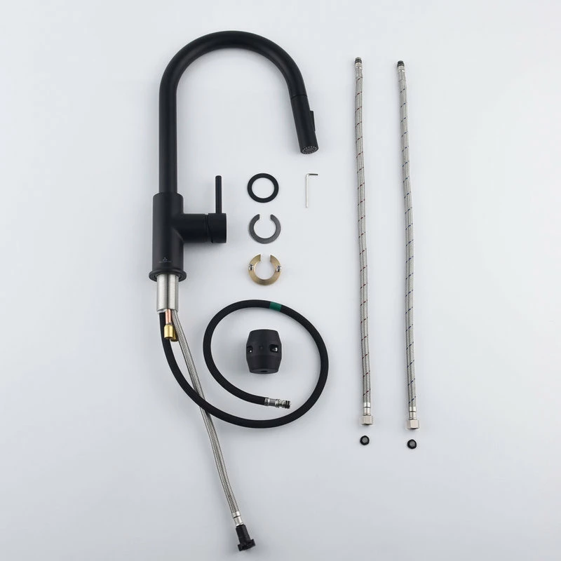 Buy 🥰 Blossom Kitchen & Bath Supply Brass Single Handle Pull Out Kitchen Faucet, Matte Black ❤️ - Image 14