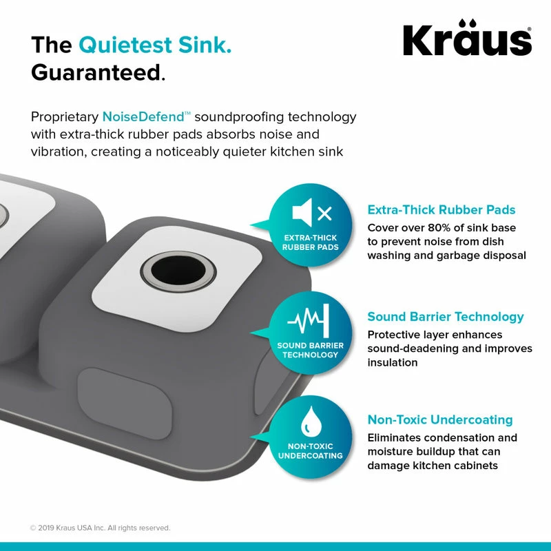 Best reviews of ⌛ Kraus USA, Inc. Premier 32" Undermount Stainless Steel 2-Bowl 16 Gauge Kitchen Sink 50/50 Split ✔️ - Image 8