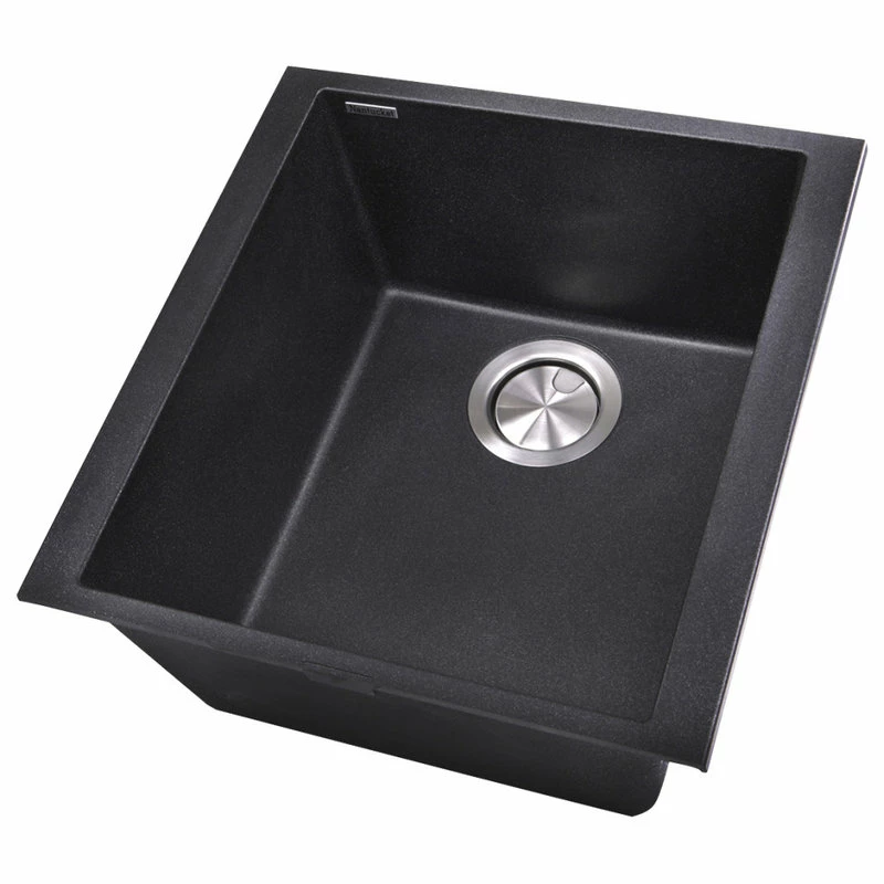 Discount 🌟 Nantucket Sinks 17" Single Bowl Undermount Granite Composite Bar-Prep Sink, Blac 💯 - Image 2