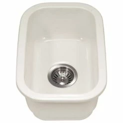 Cheap 👍 Houzer Inc. Platus Fireclay Undermount 13" Rectangular Bar Sink, Biscuit ✨