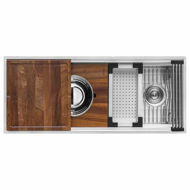 New 😍 Ruvati 45" Workstation Kitchen Sink Undermount Stainless Steel, RVH8333 💯 - Image 3