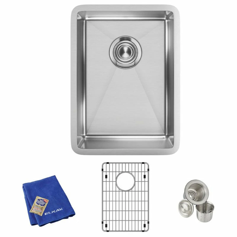 Cheapest ๐ Elkay ECTRU12179TC Crosstown Stainless Steel 13-1/2" X 18-1/2" Undermount Bar Sink Kit ๐งจ