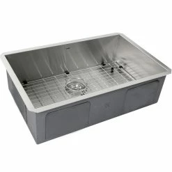 Best deal ✔️ Nantucket Sinks 28" Pro Series Rectangle Undermount Zero Radius Stainless Sink 🧨