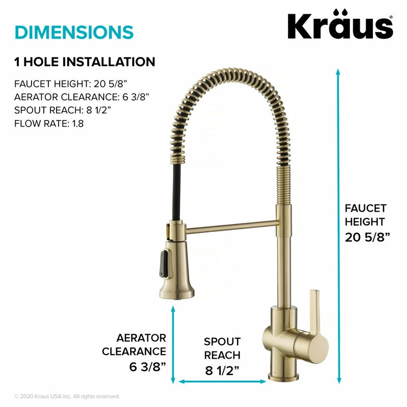 New 😀 Kraus USA, Inc. Britt 3-Function Pull-Down 1-Handle 1-Hole Kitchen Faucet SFACB, Water Dispenser 🎉 - Image 5