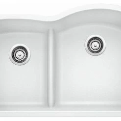 Flash Sale 😍 Blanco 441603 Diamond 32" Undermount Double Basin SILGRANIT - White 🌟