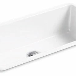 Promo ⌛ Kohler Iron/Tones 33" X 18-3/4" X 9-5/8" Top-/Under-Mount Kitchen Sink, White 🔥