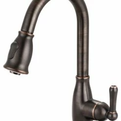 Best Pirce 😀 Olympia Faucets, Inc. Accent Single Handle Pull-Down Kitchen Faucet, Moroccan Bronze 😉