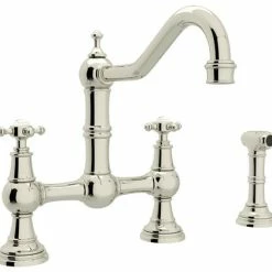 Best reviews of 😍 Rohl Edwardian Bridge Kitchen Faucet With Side Spray 🧨