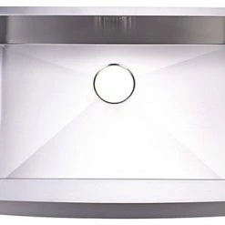 Wholesale 🌟 Kingston Brass Gourmetier Apron Front Farmhouse Single Bowl Kitchen Sink, Brushed 🥰