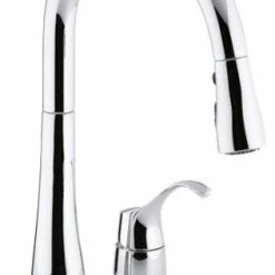 Best Sale 👏 Kohler Simplice Kitchen Faucet W/ 16-1/8" Pull-Down Swing Spout, Polished Chrome 🔥