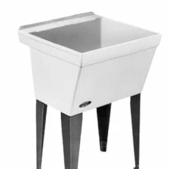 Outlet 😀 E. L. Mustee & Sons, Inc. Mustee Utilatub Floor-Mountnx23-in Laundry Tub, White, 23"x23.5"x34" ❤️
