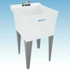 Budget 👍 E.L. Mustee Mustee 19CF Utilatub® Single Combo Laundry Tub, 20" X 24", White 🤩