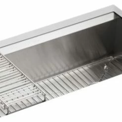 Flash Sale 😍 Kohler 8 Degree 33" X 18" X 10" Under-Mount Large Single-Bowl Kitchen Sink 😉