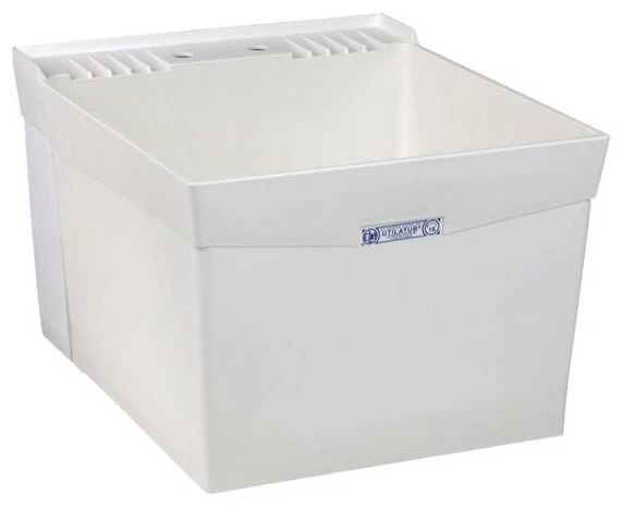 New ๐ E. L. Mustee & Sons, Inc. MUSTEE 18W 24x20x14-3/8 WALL MOUNT UTILITY SINK DURASTONE ๐