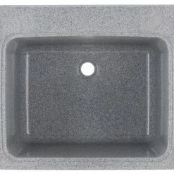 Outlet ❤️ Swan 22x25x13.5625 Solid Surface Utility Sink, Gray Granite ❤️